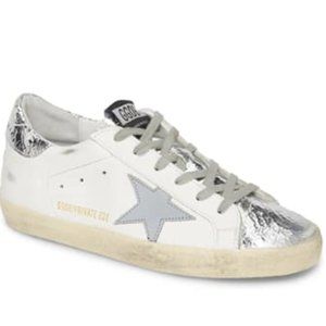 Golden Goose Superstar Sneakers - Silver & White